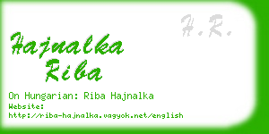 hajnalka riba business card